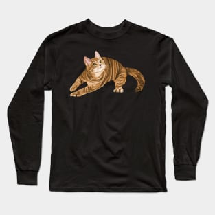 Zooming Orange Ginger Kitten Long Sleeve T-Shirt